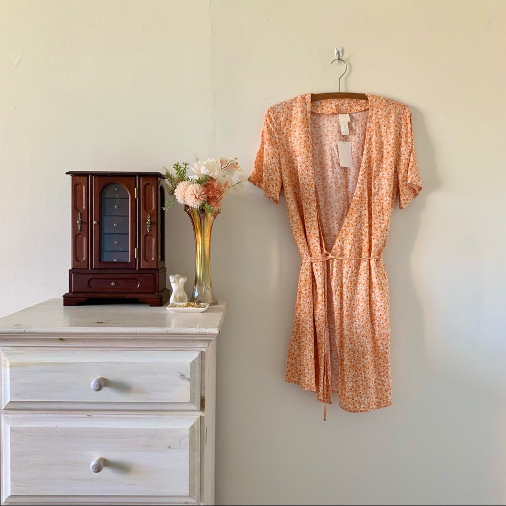 floral wrap dress